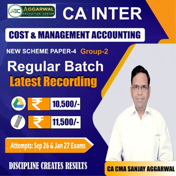 CA Inter Cost & Management Accounting Paper - 4 Regular ( New Scheme ...