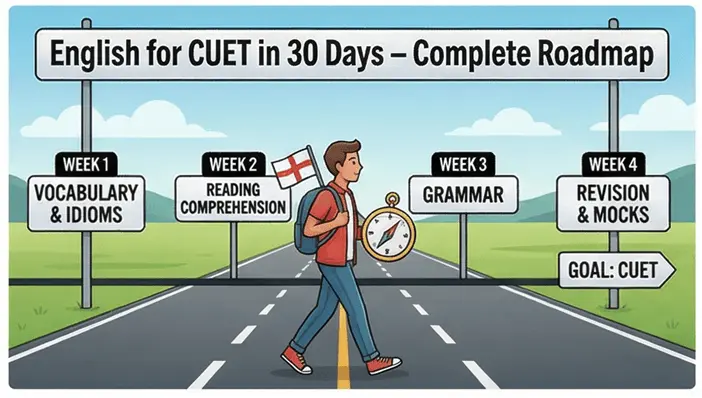 English for CUET in 30 Days – Complete Roadmap