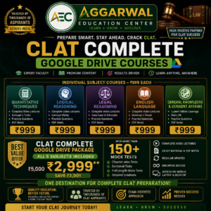 CLAT Complete Google Drive Course | Complete CLAT Preparation | Aggarwal Education Center